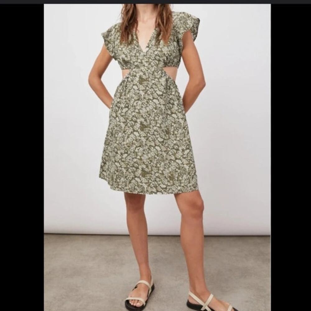 NEW Rails Nyla Olive Vine cutout dress
